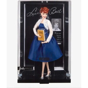 Mint Barbie Signature Lucille Ball Tribute Doll #GXL16 I Love Lucy w/Stand COA